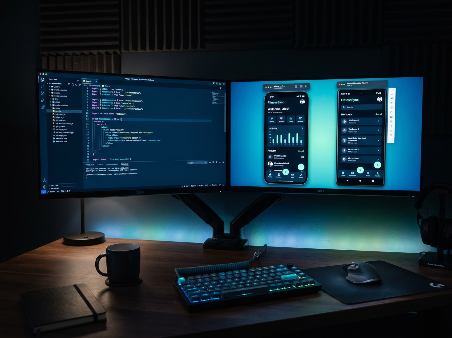 React Native cross-platform development — iOS and Android from one codebase